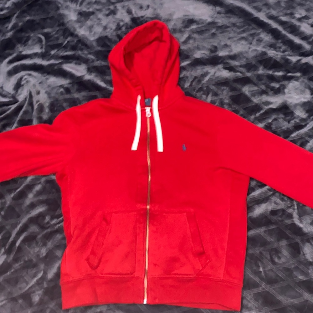 Red Ralph Lauren Polo zipup hoodie